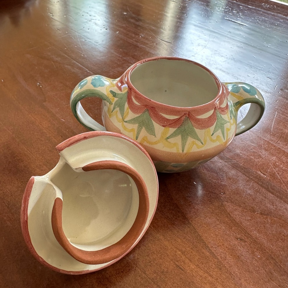 Mackenzie Childs Vintage Taylor Ceramic Sugar Bowl - Picture 4 of 6